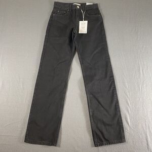 Pull & Bear Jeans Womens 2 Black Straight Mid Rise Full Length Hipster‎ NEW